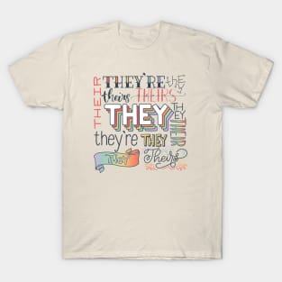 Pronoun Cloud - They T-Shirt